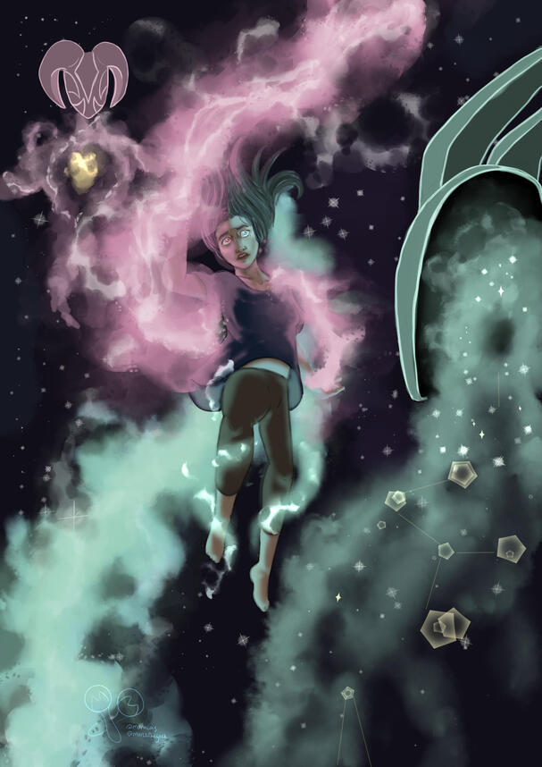 Fully Rendered Scene x 3 Characters + Fully rendered Background