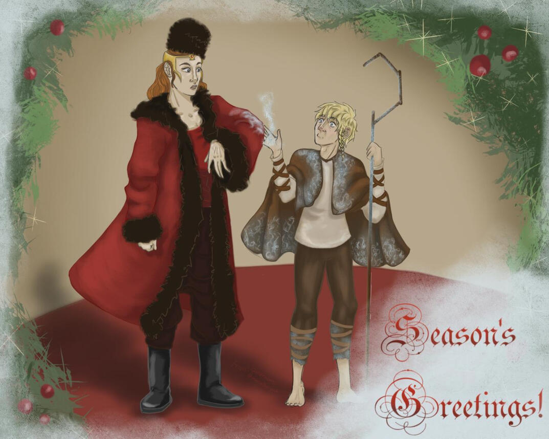 Fully Rendered (Full Body) x 2 Characters + Fully Rendered Background for decor